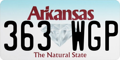 AR license plate 363WGP