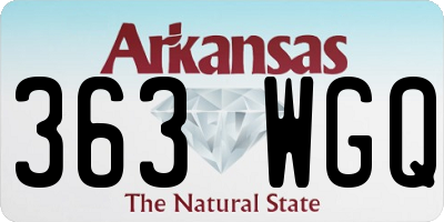 AR license plate 363WGQ