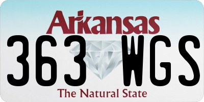 AR license plate 363WGS