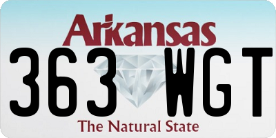 AR license plate 363WGT
