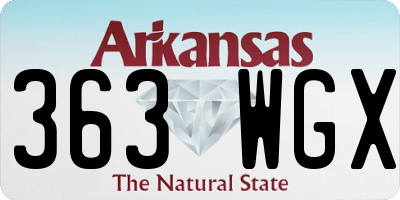 AR license plate 363WGX