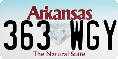 AR license plate 363WGY