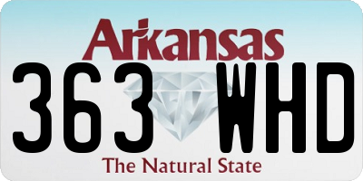 AR license plate 363WHD