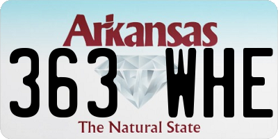AR license plate 363WHE