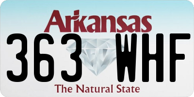 AR license plate 363WHF