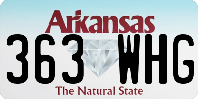 AR license plate 363WHG