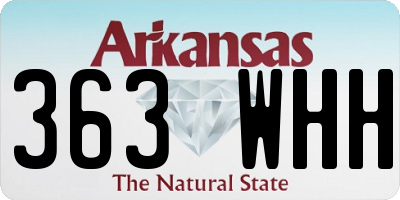 AR license plate 363WHH