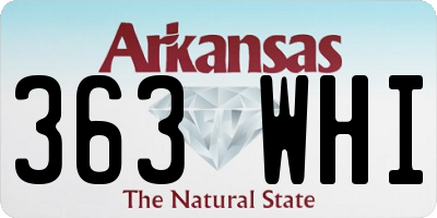 AR license plate 363WHI