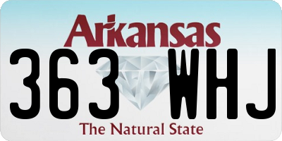 AR license plate 363WHJ