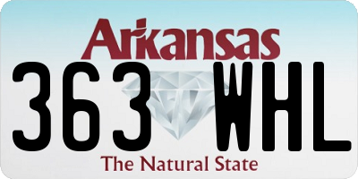 AR license plate 363WHL