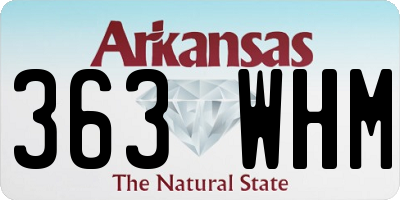 AR license plate 363WHM