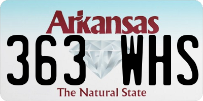 AR license plate 363WHS