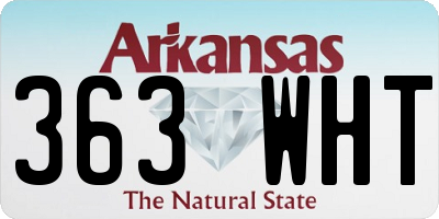 AR license plate 363WHT