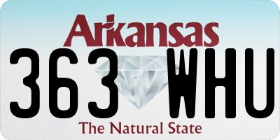 AR license plate 363WHU