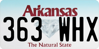 AR license plate 363WHX