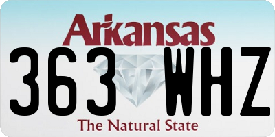 AR license plate 363WHZ