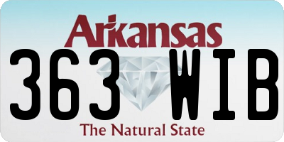 AR license plate 363WIB