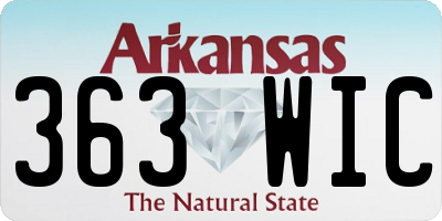 AR license plate 363WIC