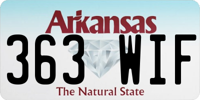 AR license plate 363WIF
