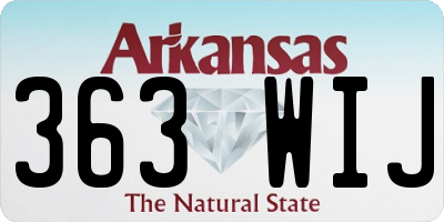 AR license plate 363WIJ