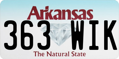 AR license plate 363WIK