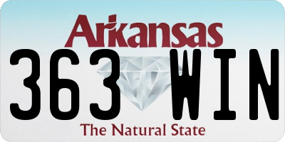 AR license plate 363WIN