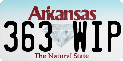 AR license plate 363WIP