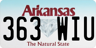 AR license plate 363WIU