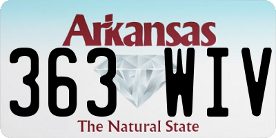 AR license plate 363WIV