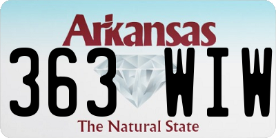 AR license plate 363WIW