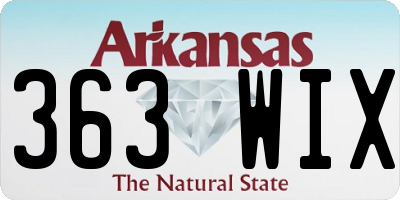 AR license plate 363WIX