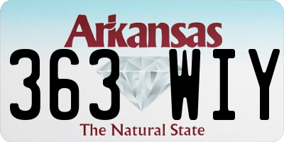 AR license plate 363WIY