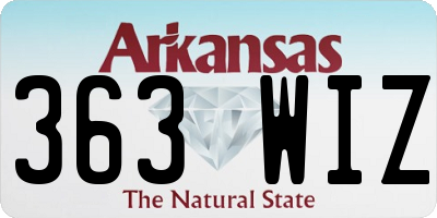 AR license plate 363WIZ