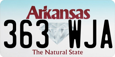 AR license plate 363WJA