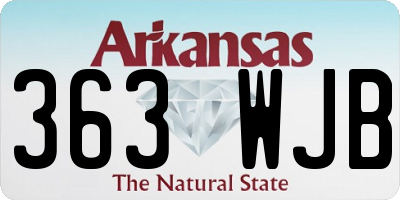 AR license plate 363WJB