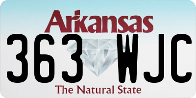 AR license plate 363WJC