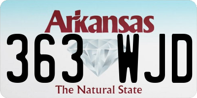 AR license plate 363WJD