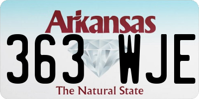 AR license plate 363WJE