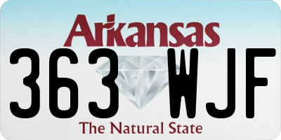 AR license plate 363WJF