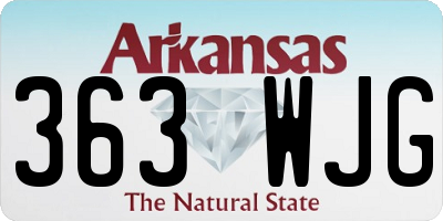 AR license plate 363WJG