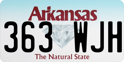 AR license plate 363WJH