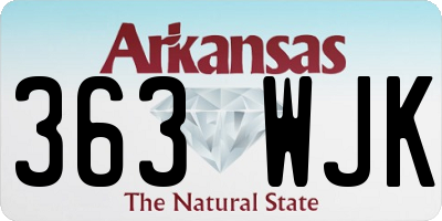 AR license plate 363WJK