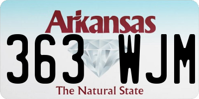 AR license plate 363WJM