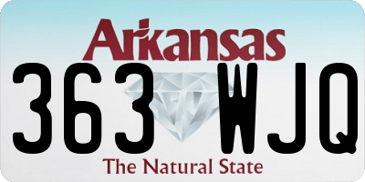 AR license plate 363WJQ