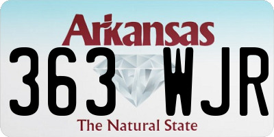 AR license plate 363WJR