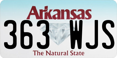 AR license plate 363WJS