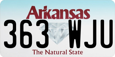 AR license plate 363WJU