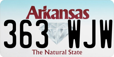 AR license plate 363WJW