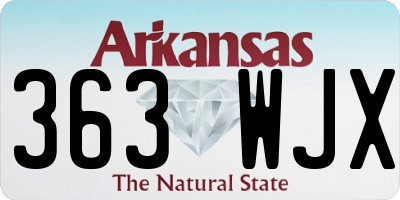AR license plate 363WJX