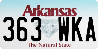 AR license plate 363WKA